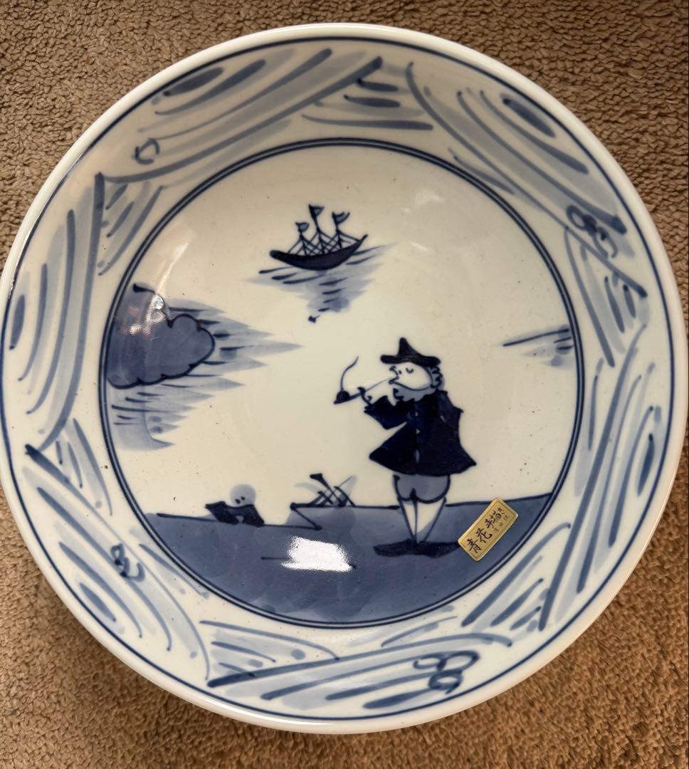 青花　どんぶり