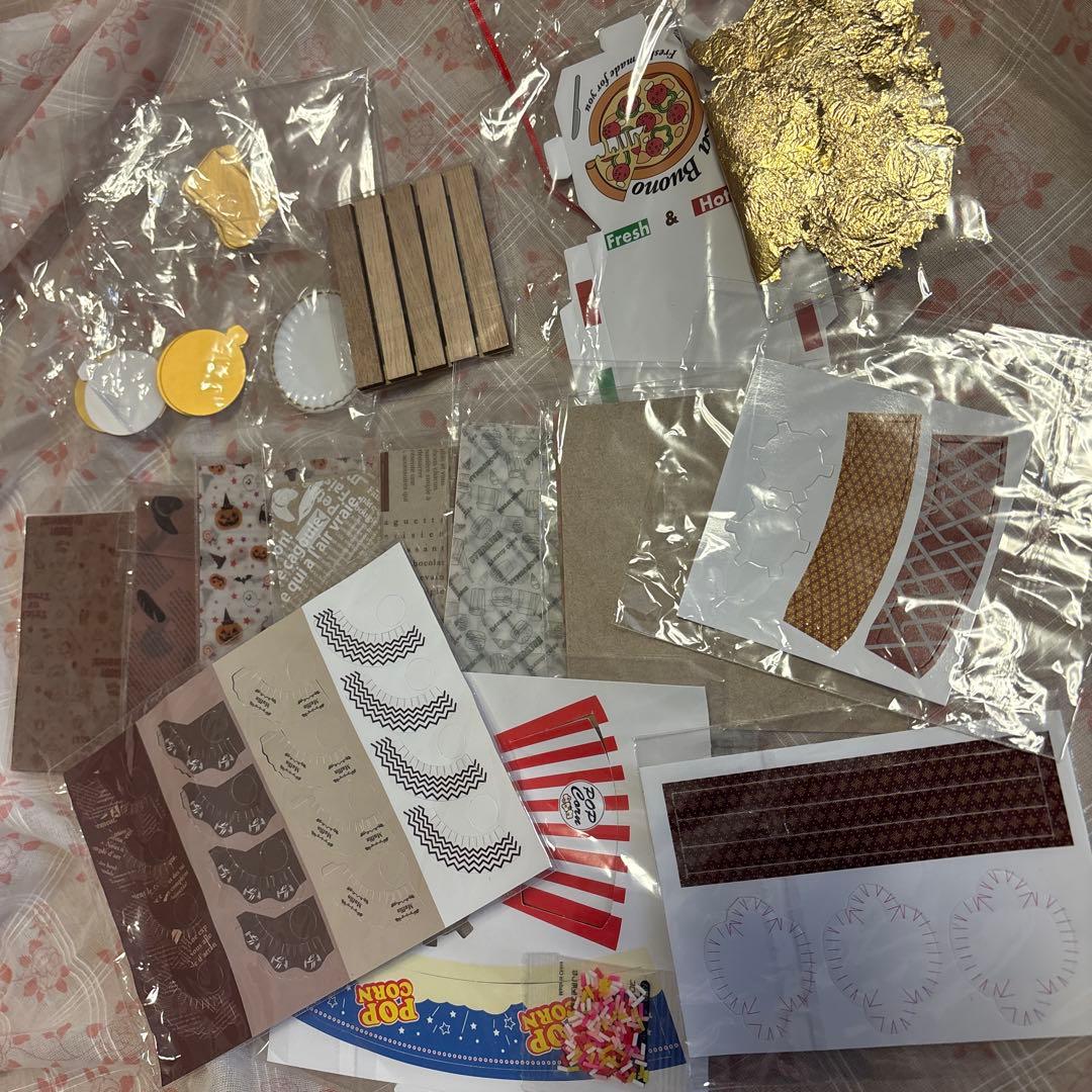 アシェット樹脂粘土でつくるミニチュアフード　テキスト創刊号〜125号　小物付き