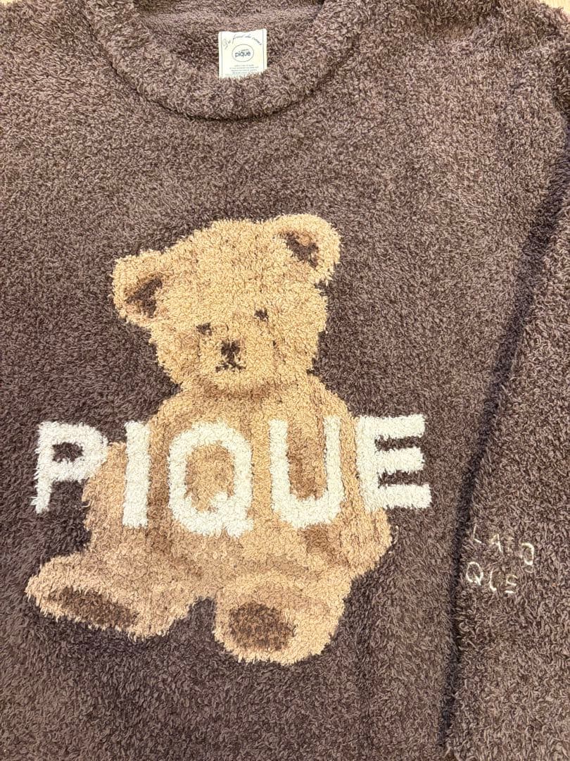 【ジェラピケ 】パウダーメランジベアジャガードプルオーバー&ロングパンツセット