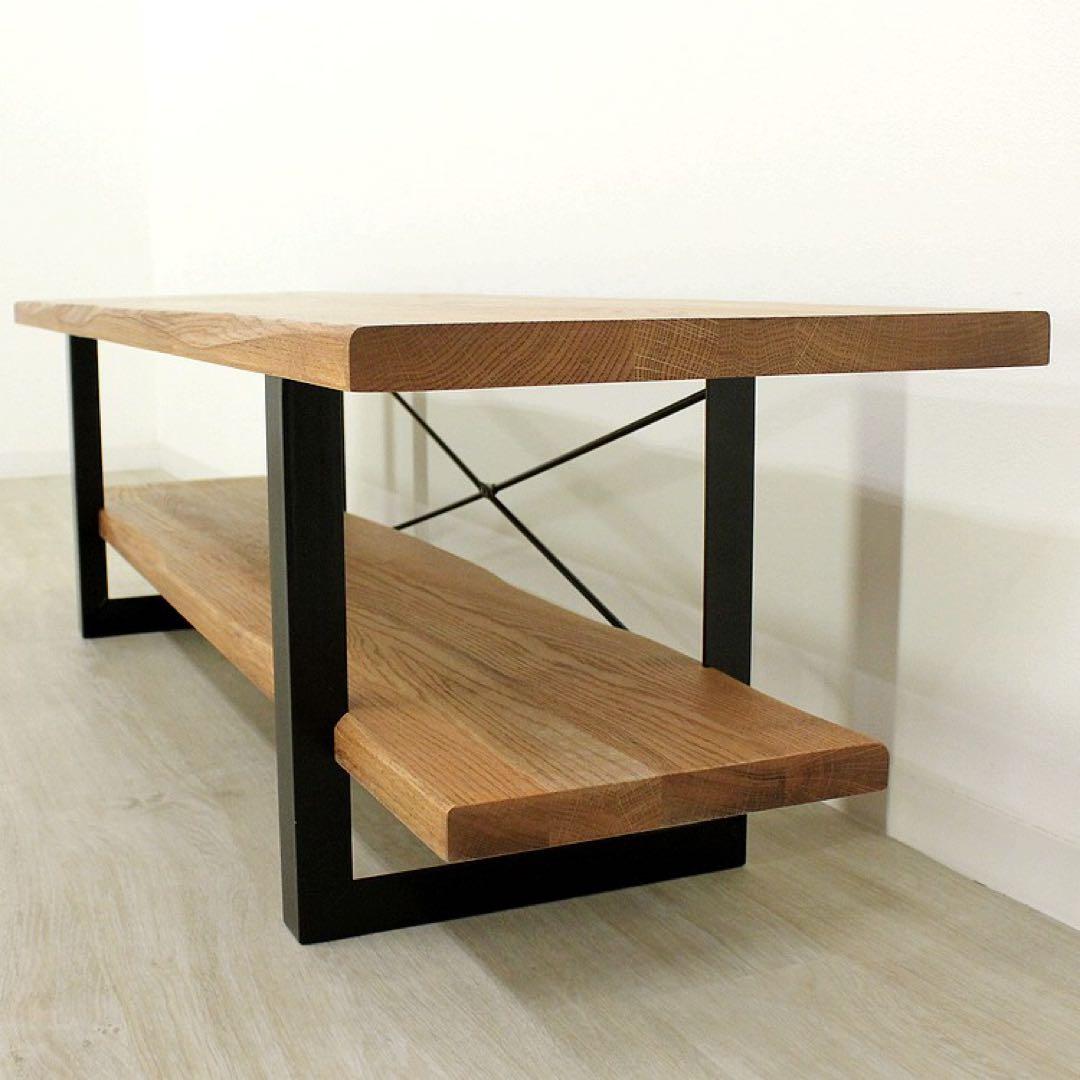 新品☆モダンなテレビボード テレビ台 オープンボード ローボード オーク無垢