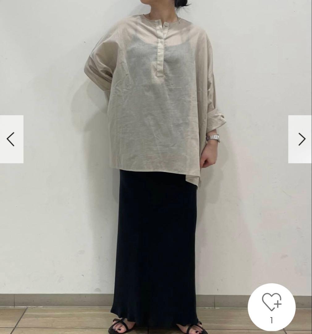 新品　今季　かぐれ　ボイルワイドプルオーバー 2025年春夏　グレージュ　綿