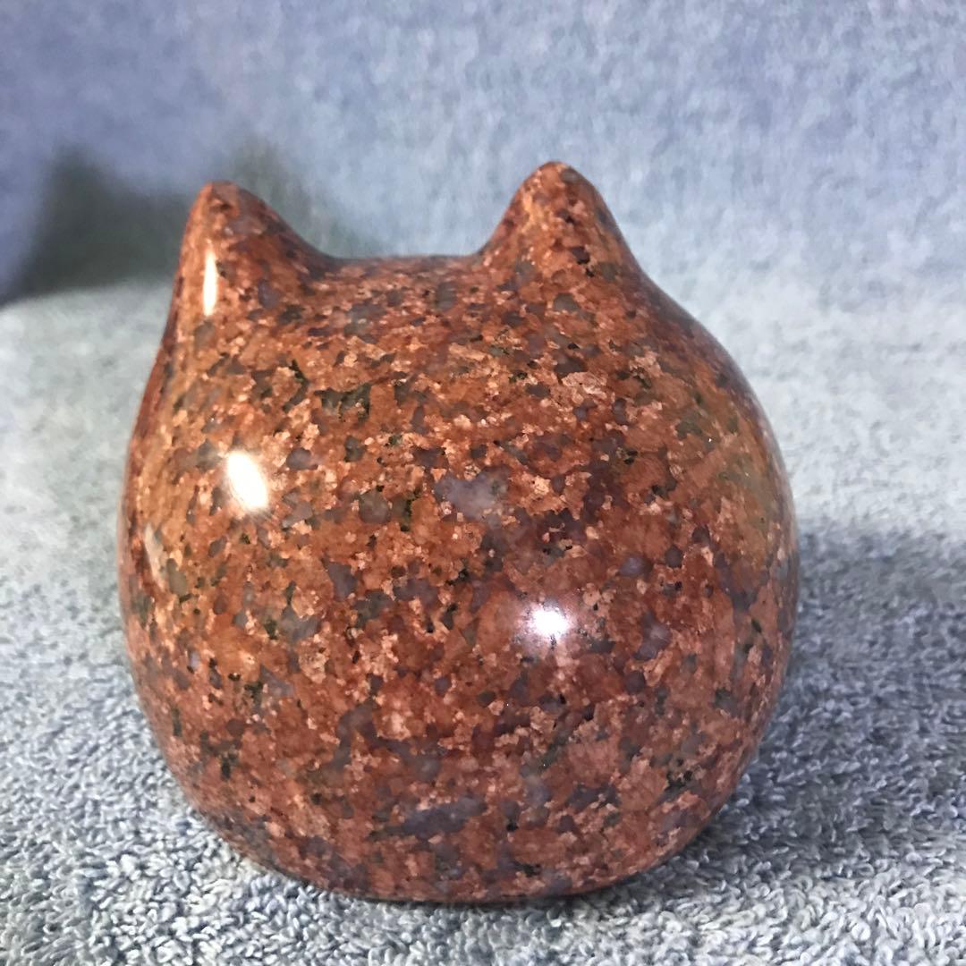 #127天然北米産マホガニ-製猫