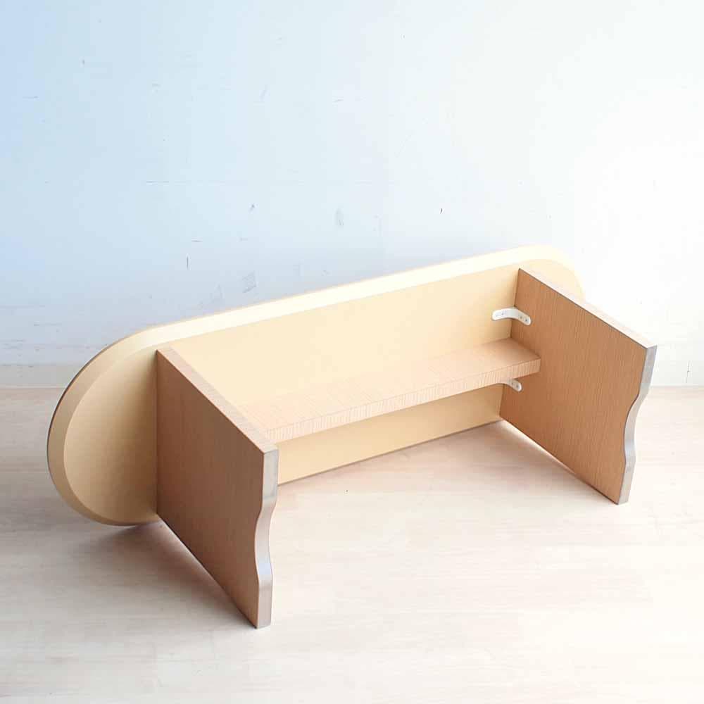 美品 楕円のコーヒーテーブル 120cm ナチュラル リビング ZR24181