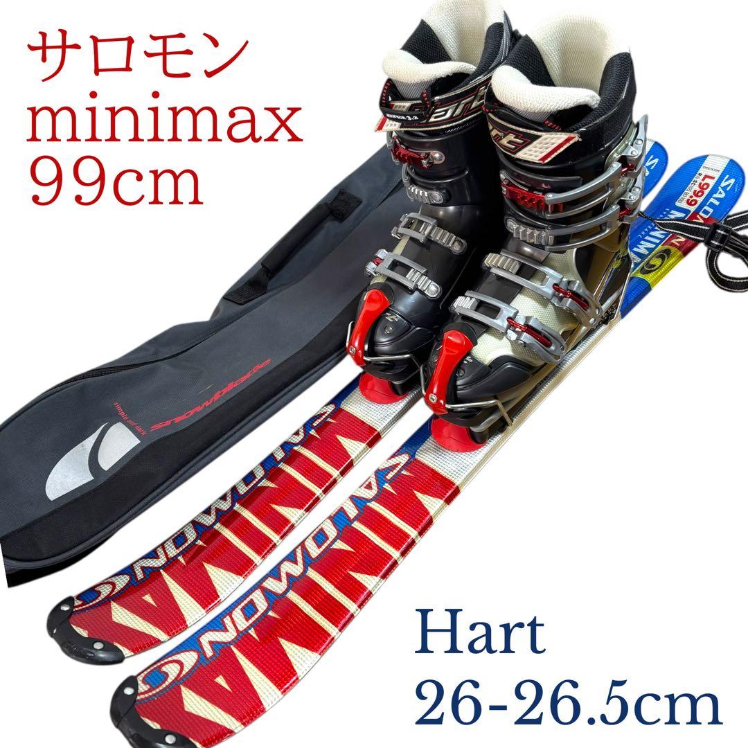 メンズ　ショートスキーセット　ケース付　サロモン　26-26.5cm ブーツ付