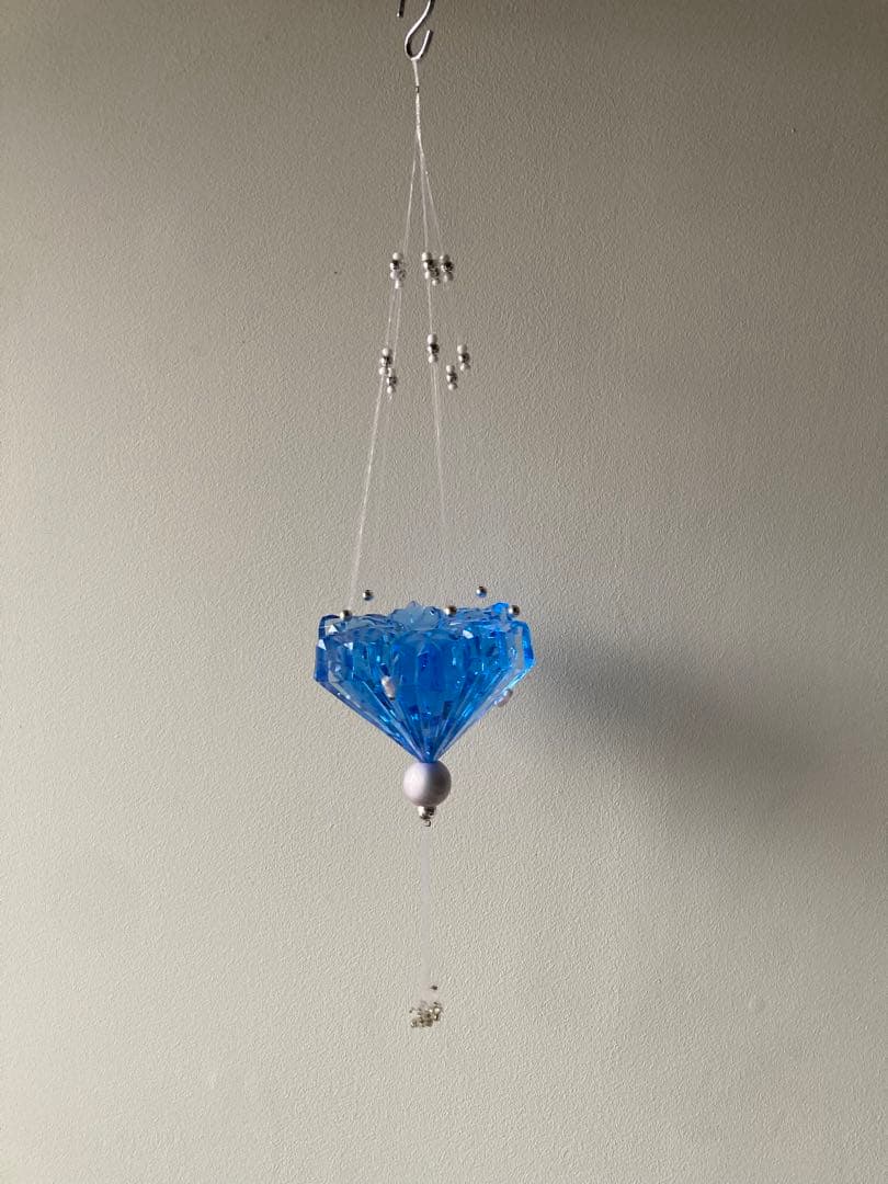 ビンテージ　クリスタルオブジェ　インダストリアル　シャンデリア　ホルダービーズ