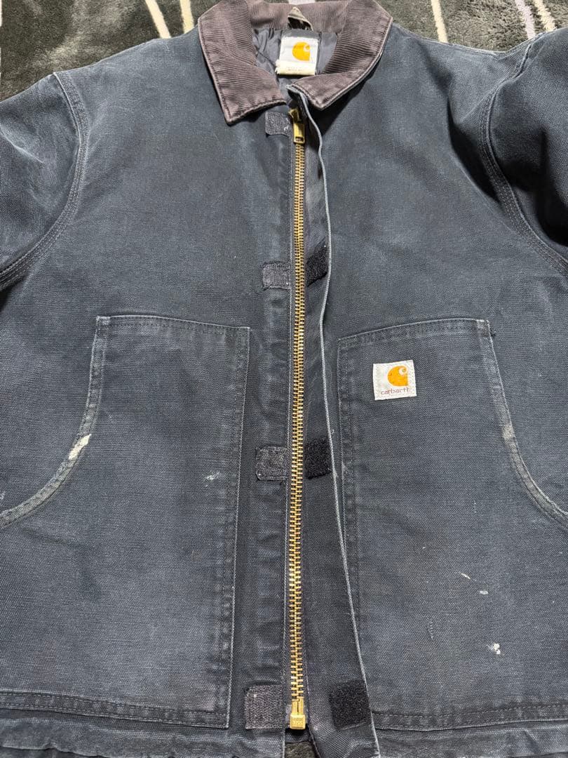 ‼️【ヴィンテージ雰囲気】カーハートトラディショナルジャケット J02BLK