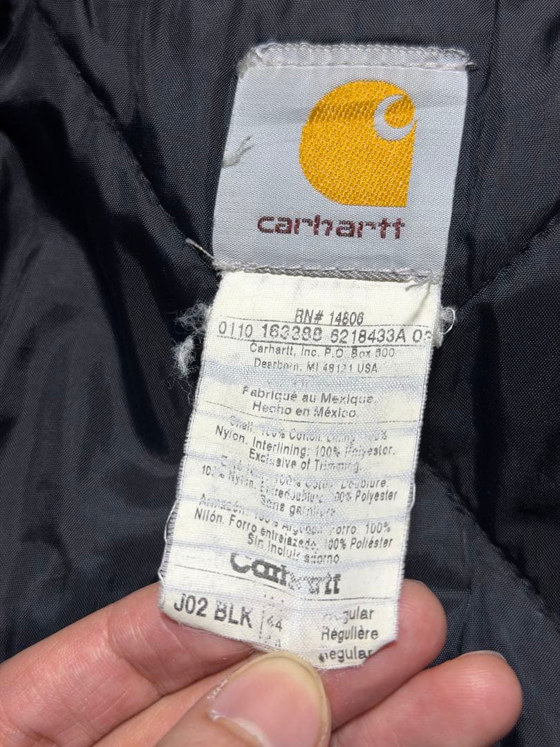 ‼️【ヴィンテージ雰囲気】カーハートトラディショナルジャケット J02BLK