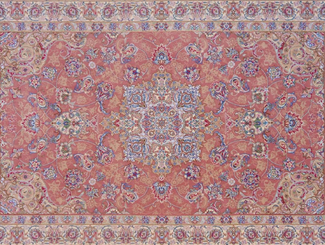 最後の一枚！高密度！輝く 本場イラン産 絨毯！約200×250cm‐200841