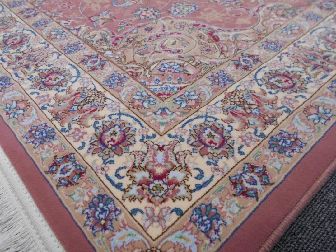 最後の一枚！高密度！輝く 本場イラン産 絨毯！約200×250cm‐200841