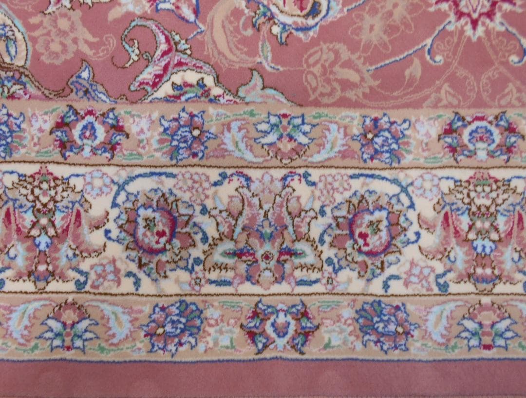 最後の一枚！高密度！輝く 本場イラン産 絨毯！約200×250cm‐200841