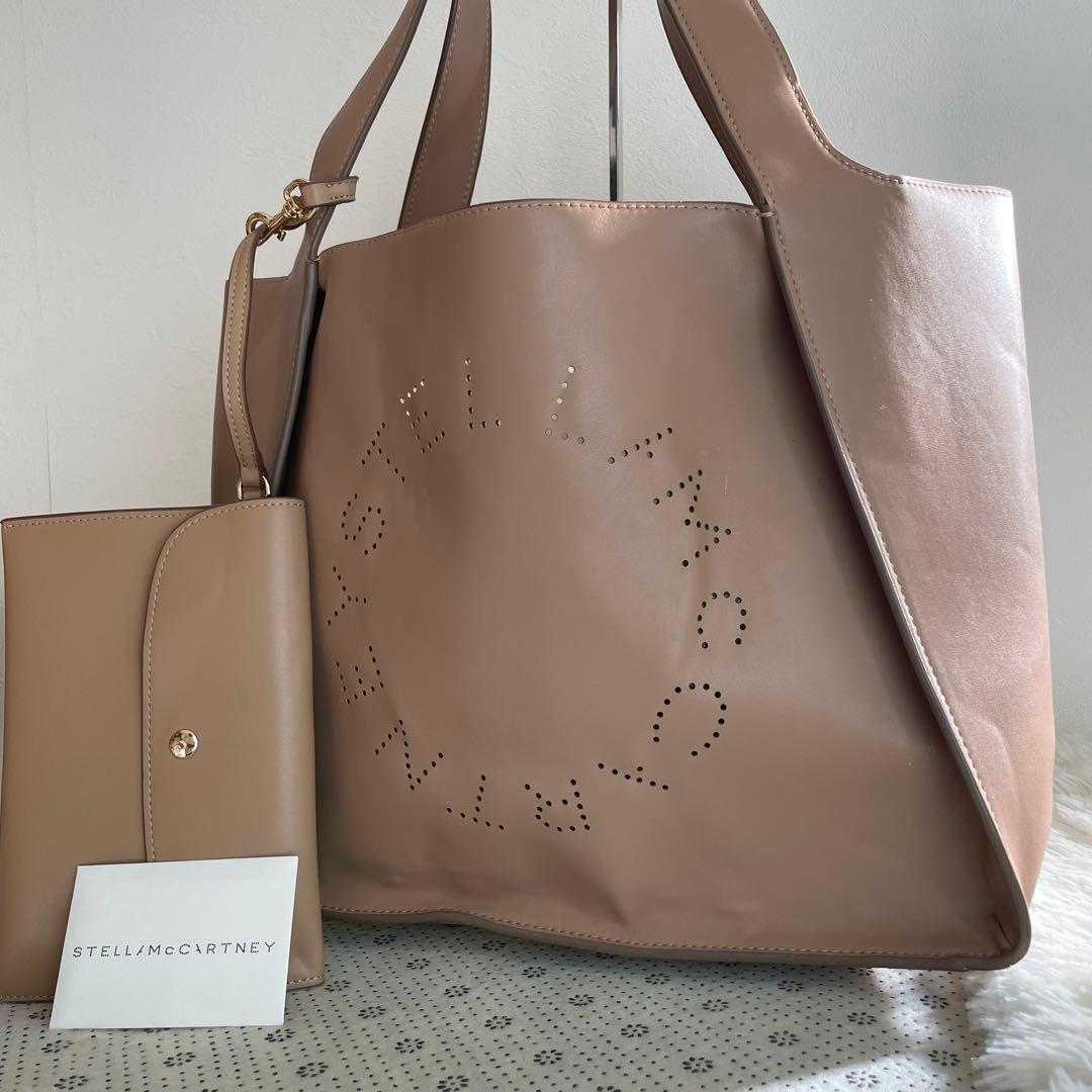 【レア】ステラマッカートニー トートバッグ ピンク ポーチ・カード付　モス