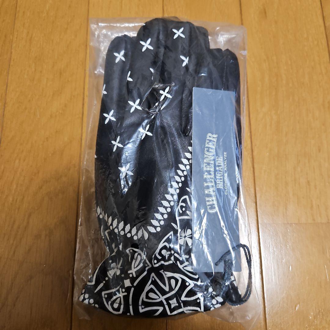 【正月セール割引】CHALLENGER レザーグローブペイズリー新品未使用　XL