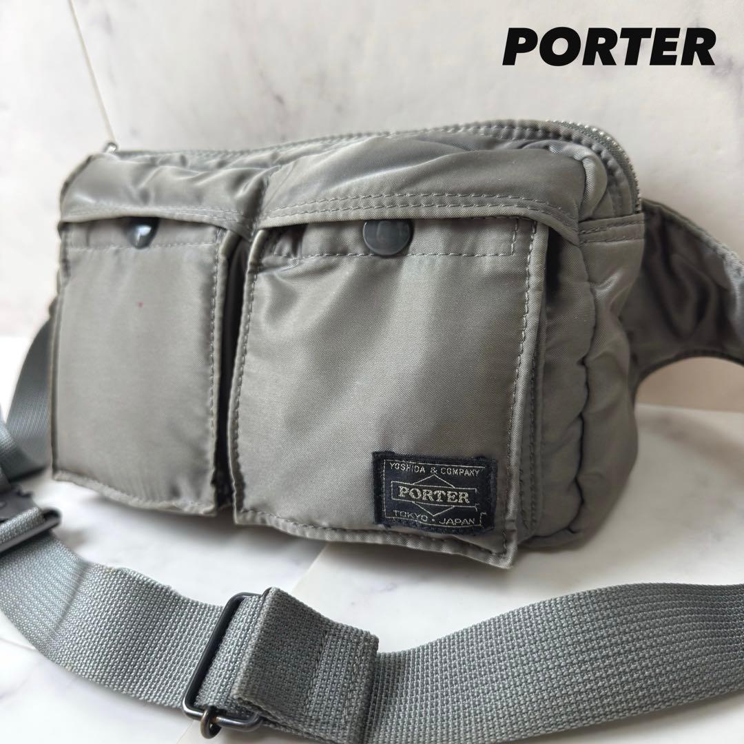 【廃盤・美品】 PORTER タンカー ウエストポーチ ボディーバッグ