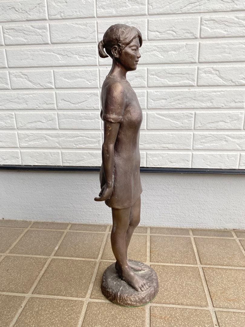 彫刻作品 美術品 女性立像 約50cm 置物