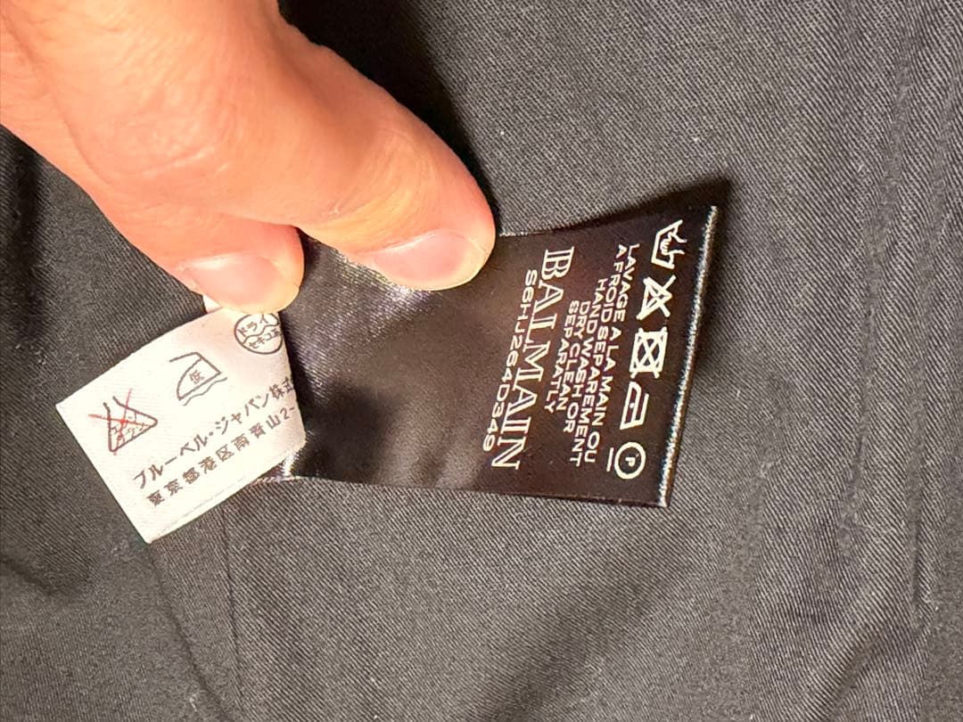 BALMAIN バルマン コットン ライダースジャケット XS