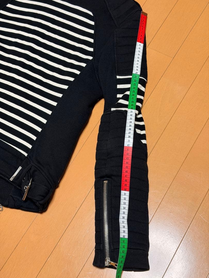 BALMAIN バルマン コットン ライダースジャケット XS