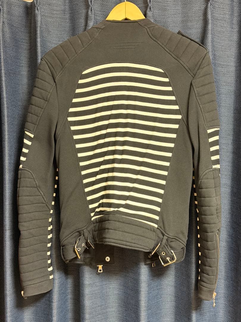 BALMAIN バルマン コットン ライダースジャケット XS