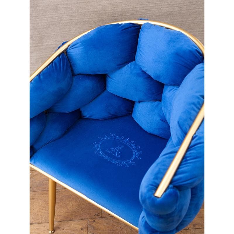 ★フラッフィーチェア マーヴェラス スツール ベルベット 家具 腰掛 ブルー