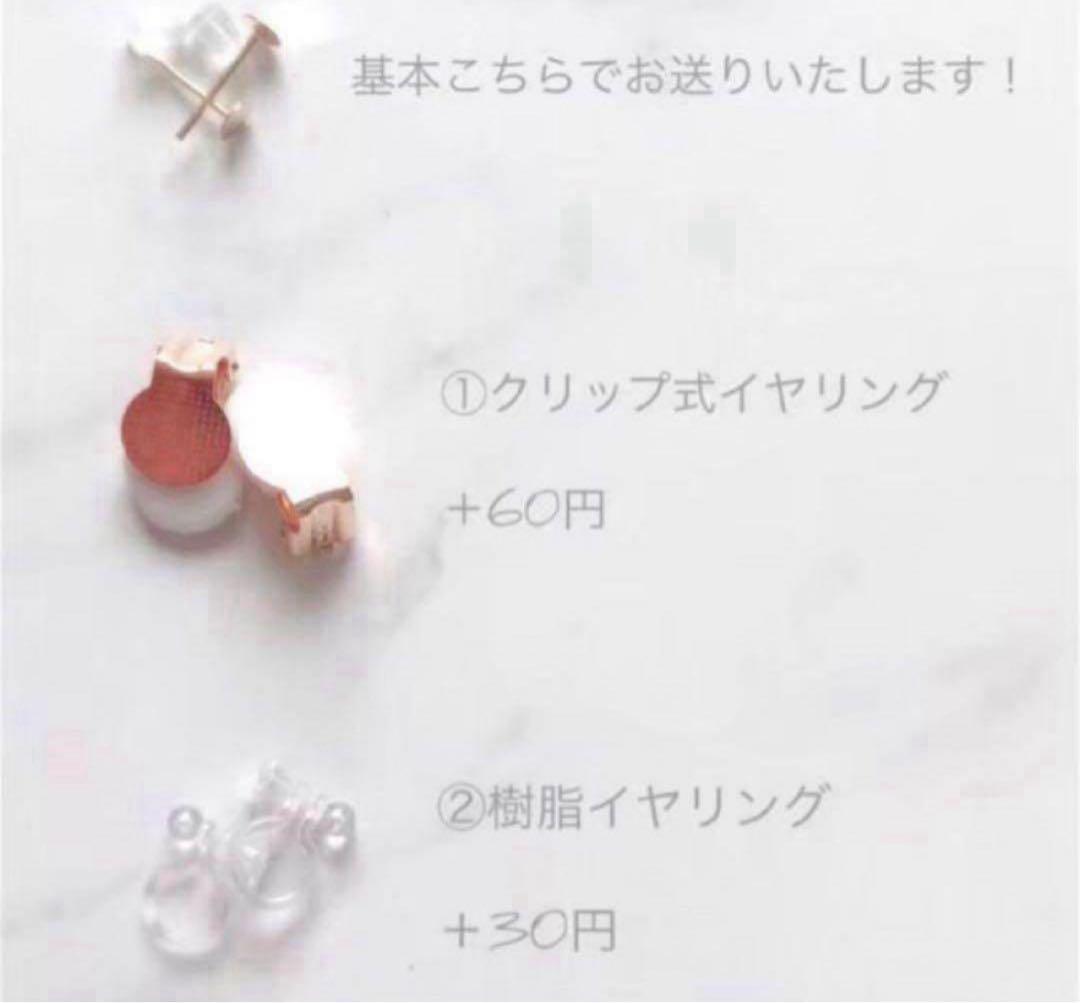 レジン　カボション　ピアス　ハンドメイド　イヤリング変更可