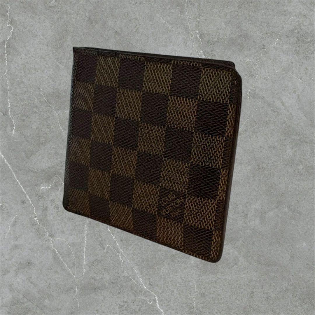 美品✨ ルイヴィトン 財布 ポルトフォイユ マルコ ダミエ柄　二つ折り財布