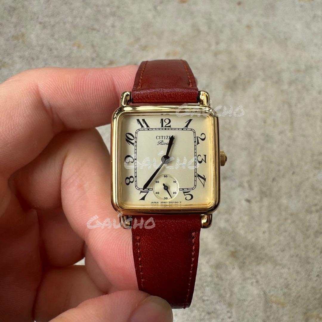 【新品電池】citizen レクタンギュラー スクエア tank 美品 スモセコ