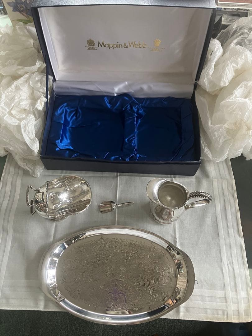 セール マッピン&ウェッブ ポット 他4点セット銀製品 シルバーウェア英国製