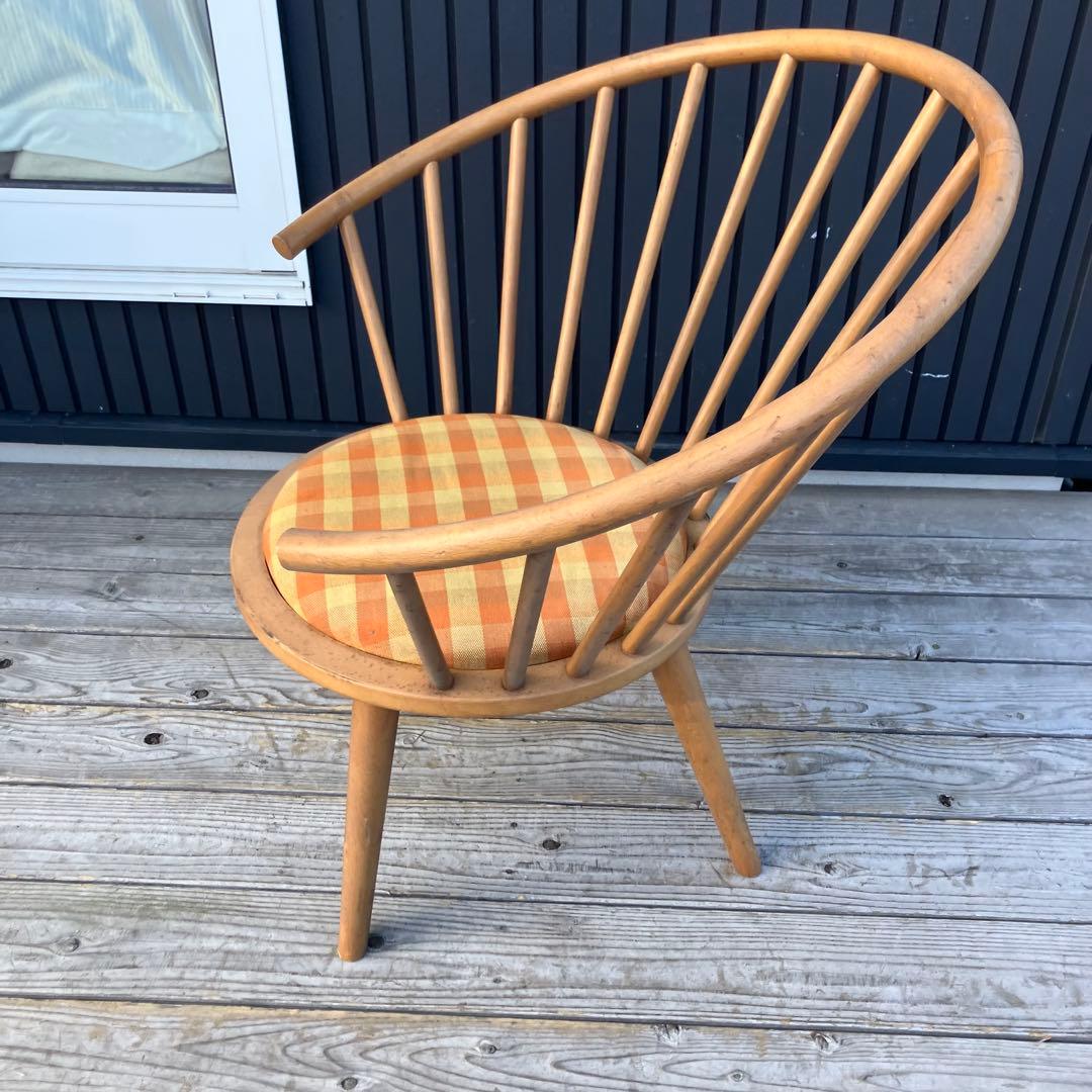 ② 北欧レトロ 秋田木工 ベントウッドラウンジチェア 木製椅子 ダイニングチェア