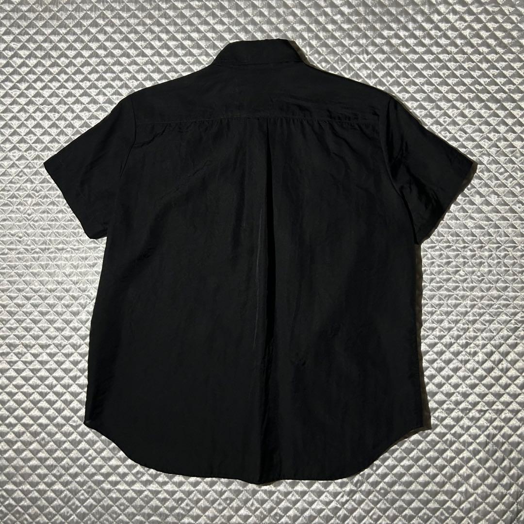 AD2006 archive ナイロンフリル半袖シャツ 黒