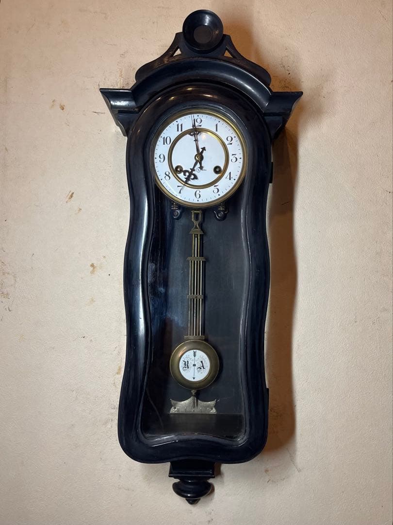 精工舎　ひさご　バイオリン型　柱時計　古時計　振り子　レトロ　ユンハンス