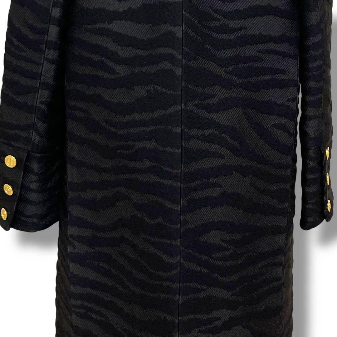 KENZO ×  コラボ ロングコート ブラック EUR32 金ボタン
