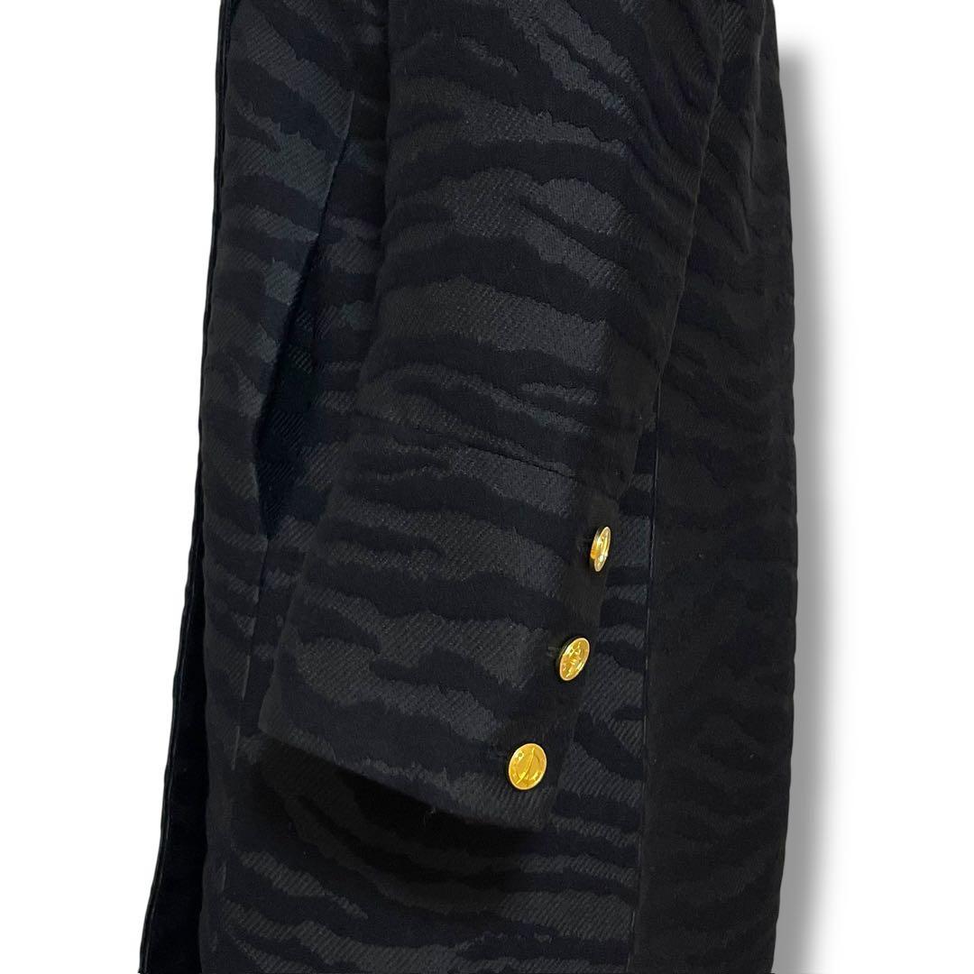 KENZO ×  コラボ ロングコート ブラック EUR32 金ボタン