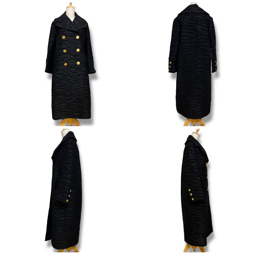 KENZO ×  コラボ ロングコート ブラック EUR32 金ボタン