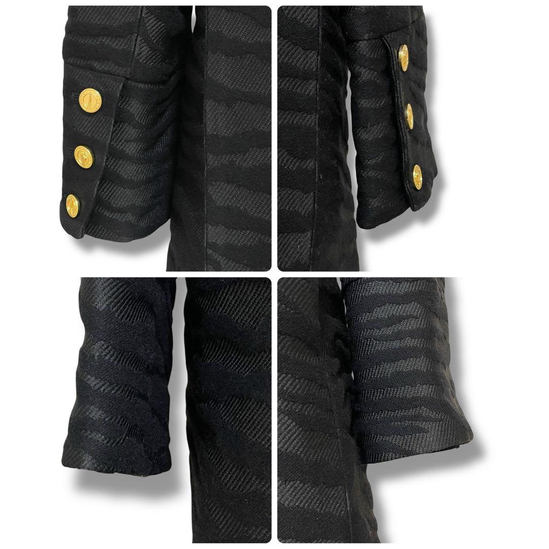 KENZO ×  コラボ ロングコート ブラック EUR32 金ボタン