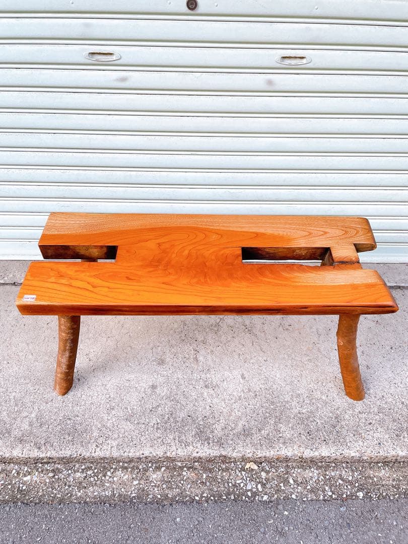 古材使用　天然　欅　ケヤキ　テレビ台　コーヒーテーブル　台　子供用椅子　ベンチ