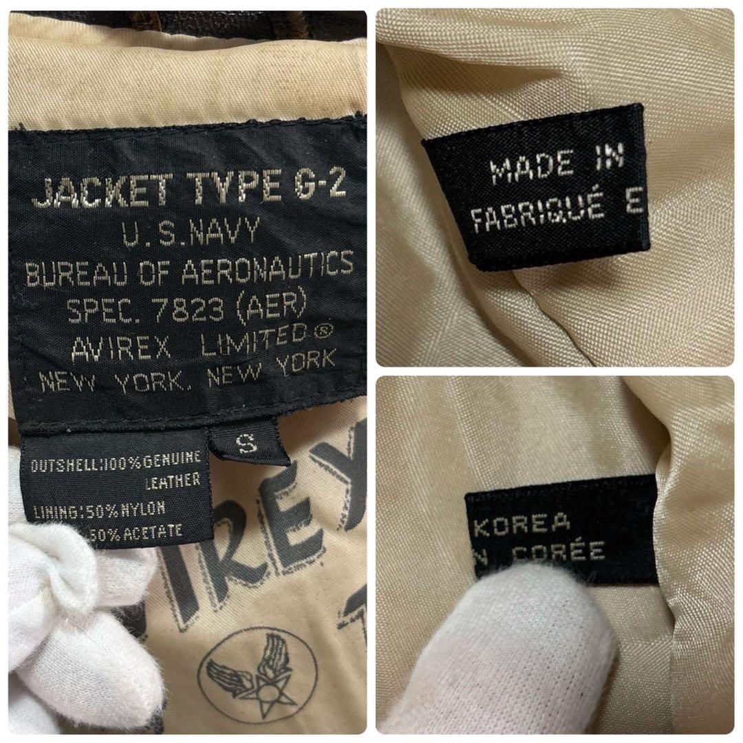 希少✨AVIREX 80s G-2 レザーフライトジャケット ダメージ加工 総柄