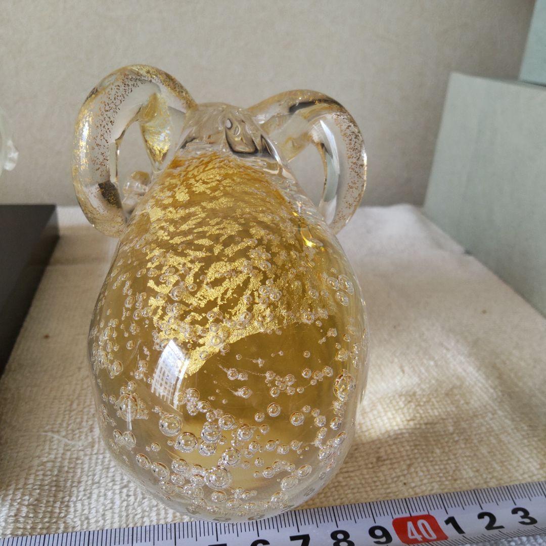 博多びーどろ　ふくろう　ひつじ　＋おまけ　ガラスの置物3点セット