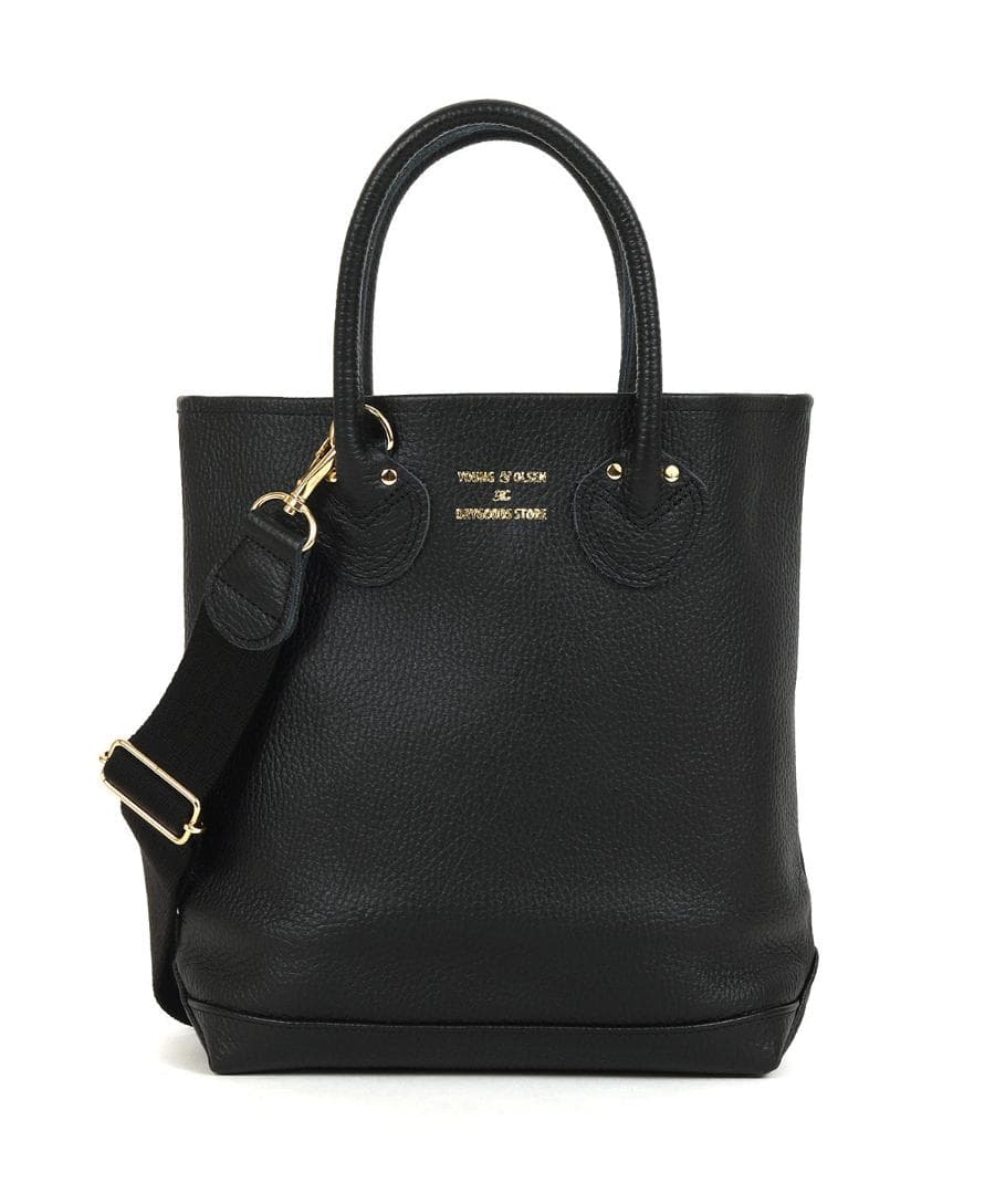 ヤングアンドオルセン☆EMBOSSED LEATHER HAVERSACK☆黒