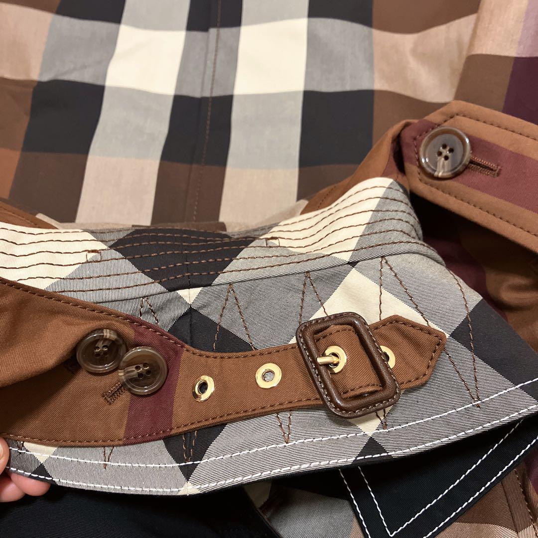 バーバリー　ウォータールー　チェック　トレンチコート　スプリングコート　36