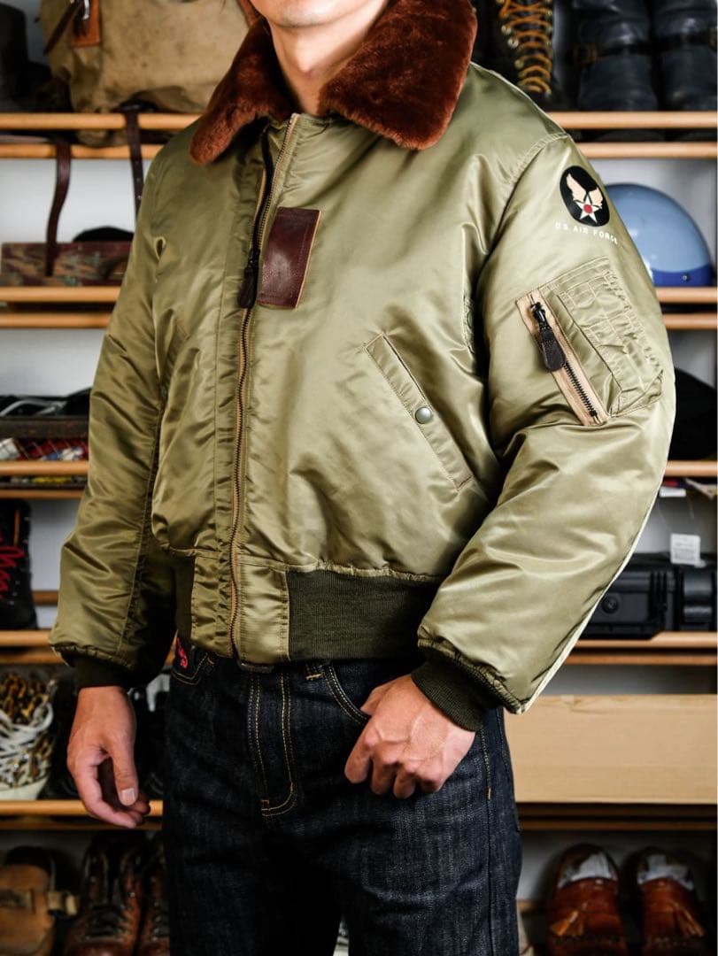 希少 B-15B 初期型 復刻 MA-1 no.3220規格 馬革38（M）