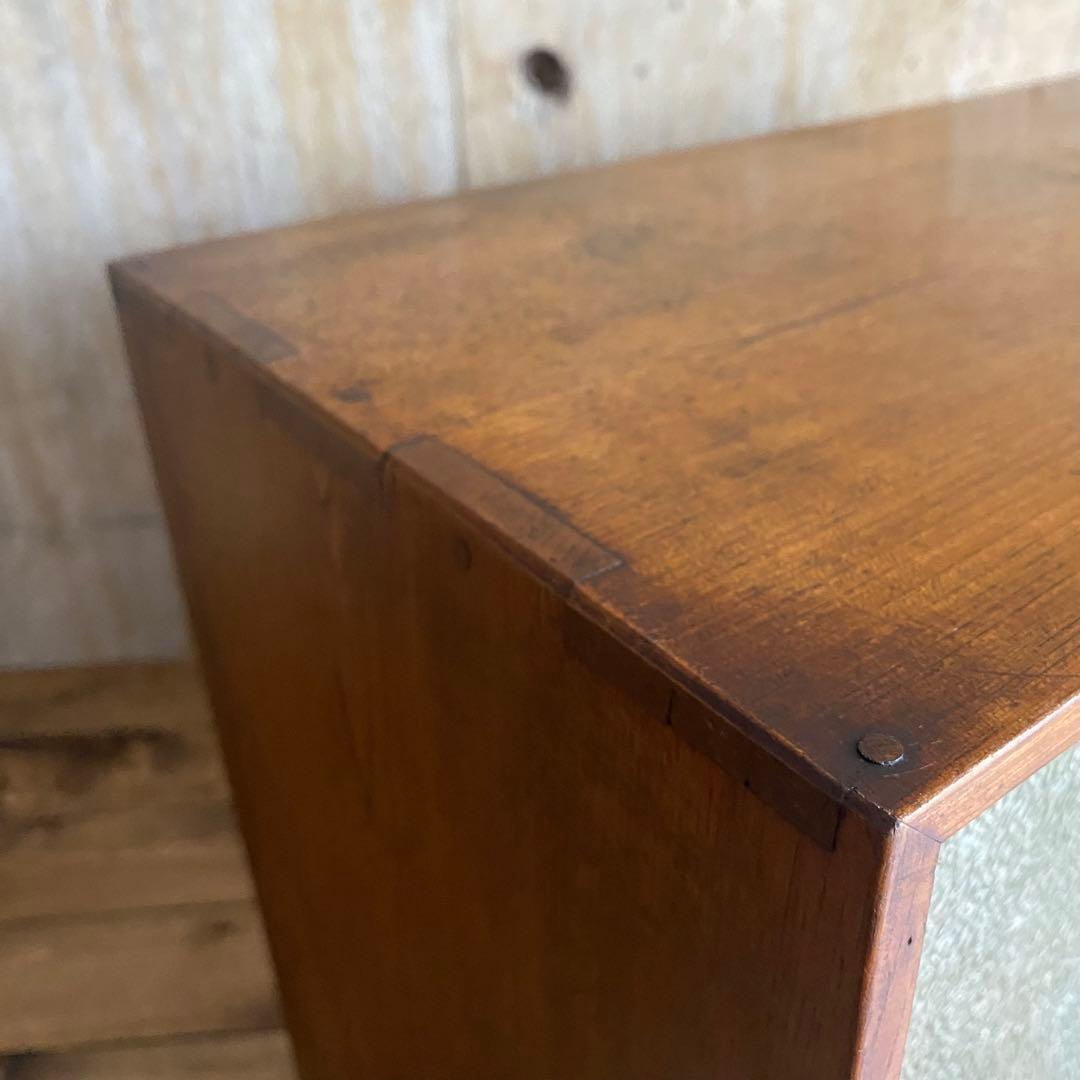 古家具 ヴィンテージ　ダイヤガラス　引戸棚　ミニキャビネット　無垢材　杉無垢