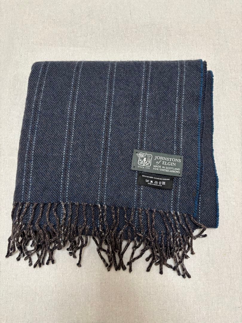 極美品 Johnstons ジョンストンズ ユナイテッドアローズストール 大判