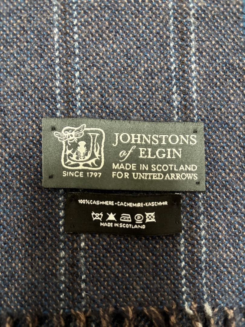 極美品 Johnstons ジョンストンズ ユナイテッドアローズストール 大判