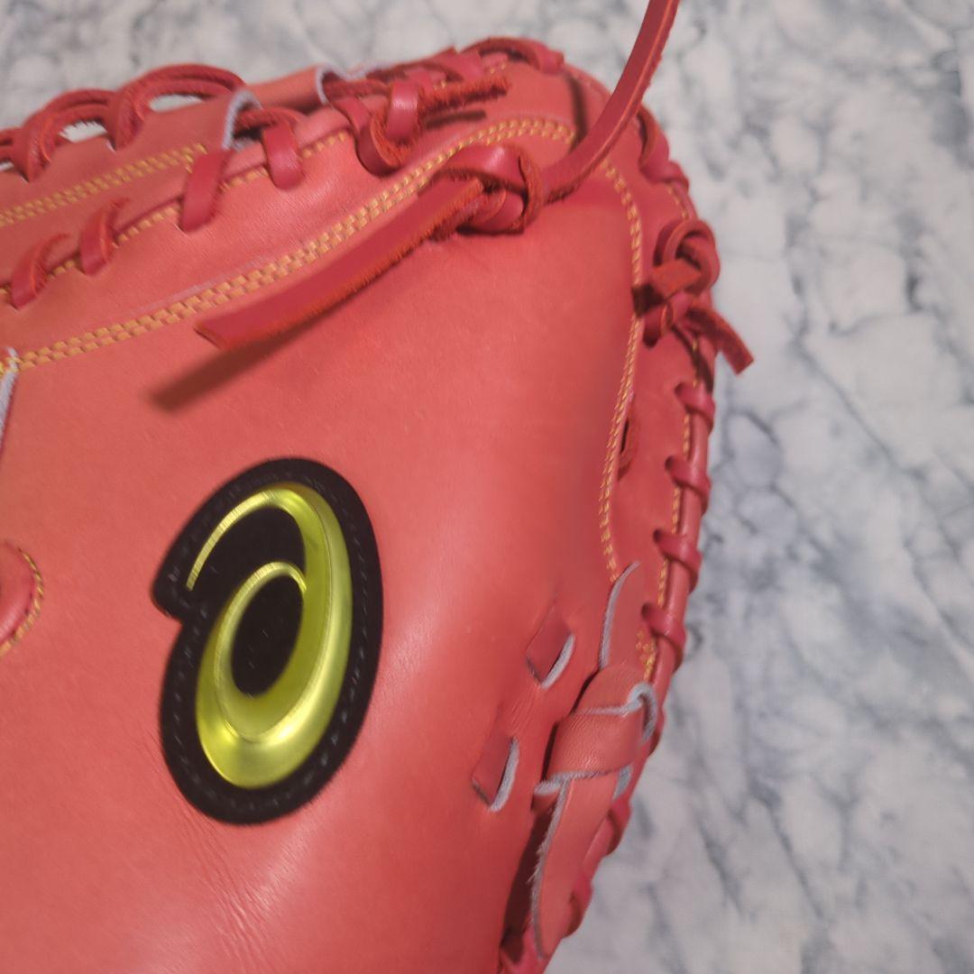 【未使用・タグ付き】アシックス　硬式野球用キャッチャーミット オレンジ