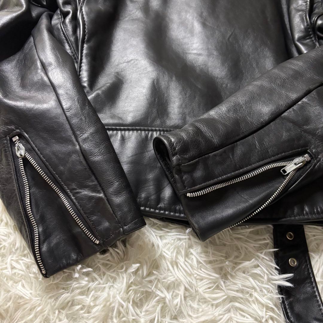 美品✨Schott USA製 ダブルライダース 硬革 38