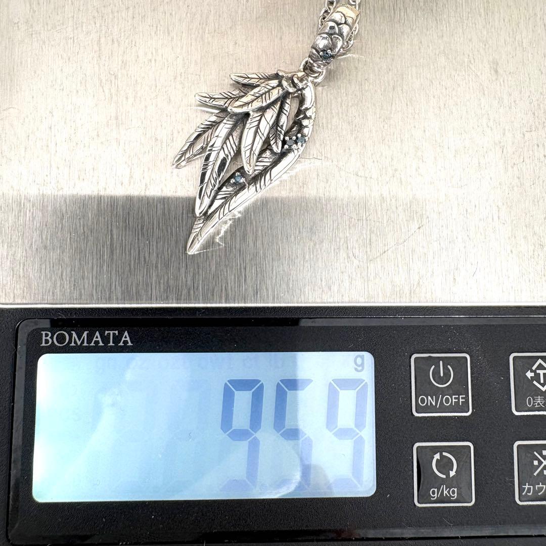 ブラッディマリー ブルーダイヤモンド Ice フェザー ネックレス