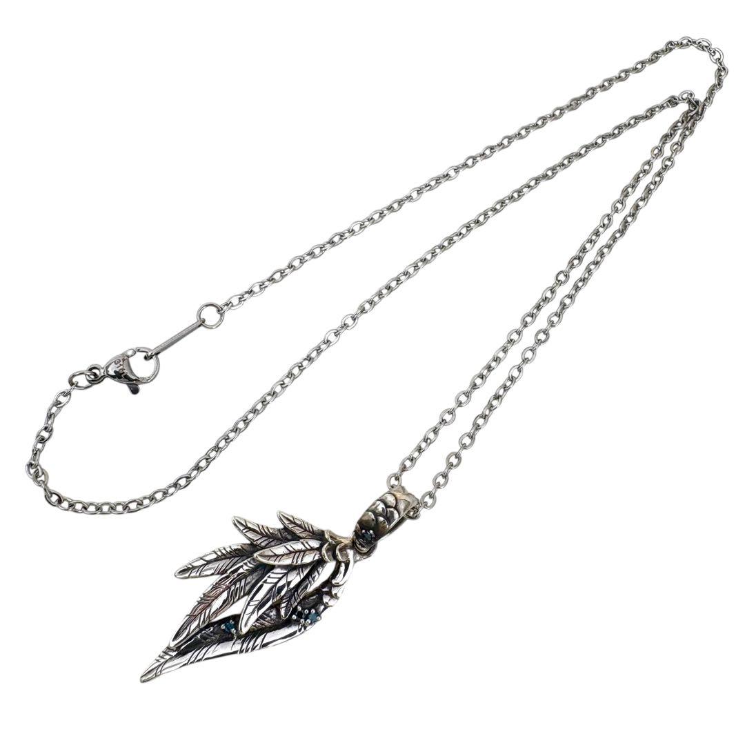 ブラッディマリー ブルーダイヤモンド Ice フェザー ネックレス