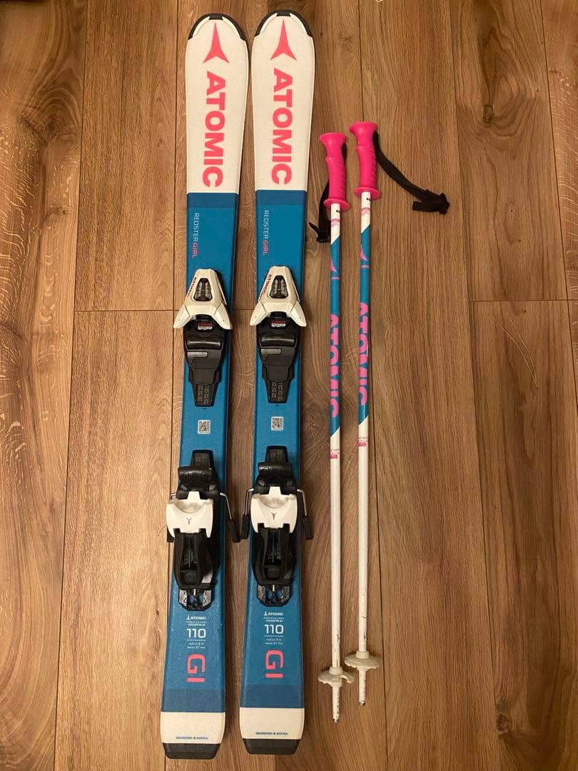 ATOMIC スキー 110 ビンディング、ストック付