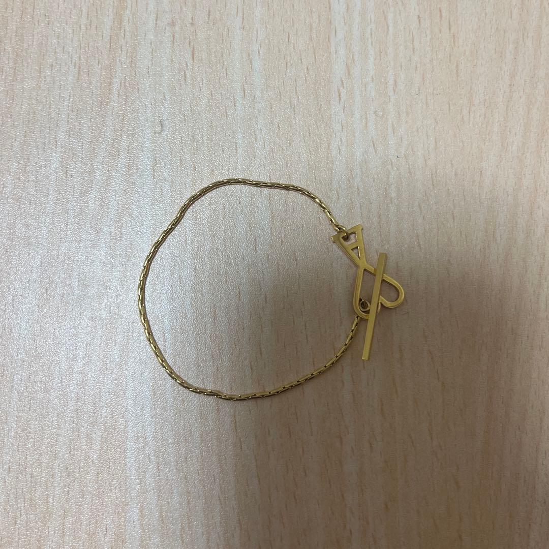 ami paris ゴールドブラスAMI DE COEUR チェーンブレスレット