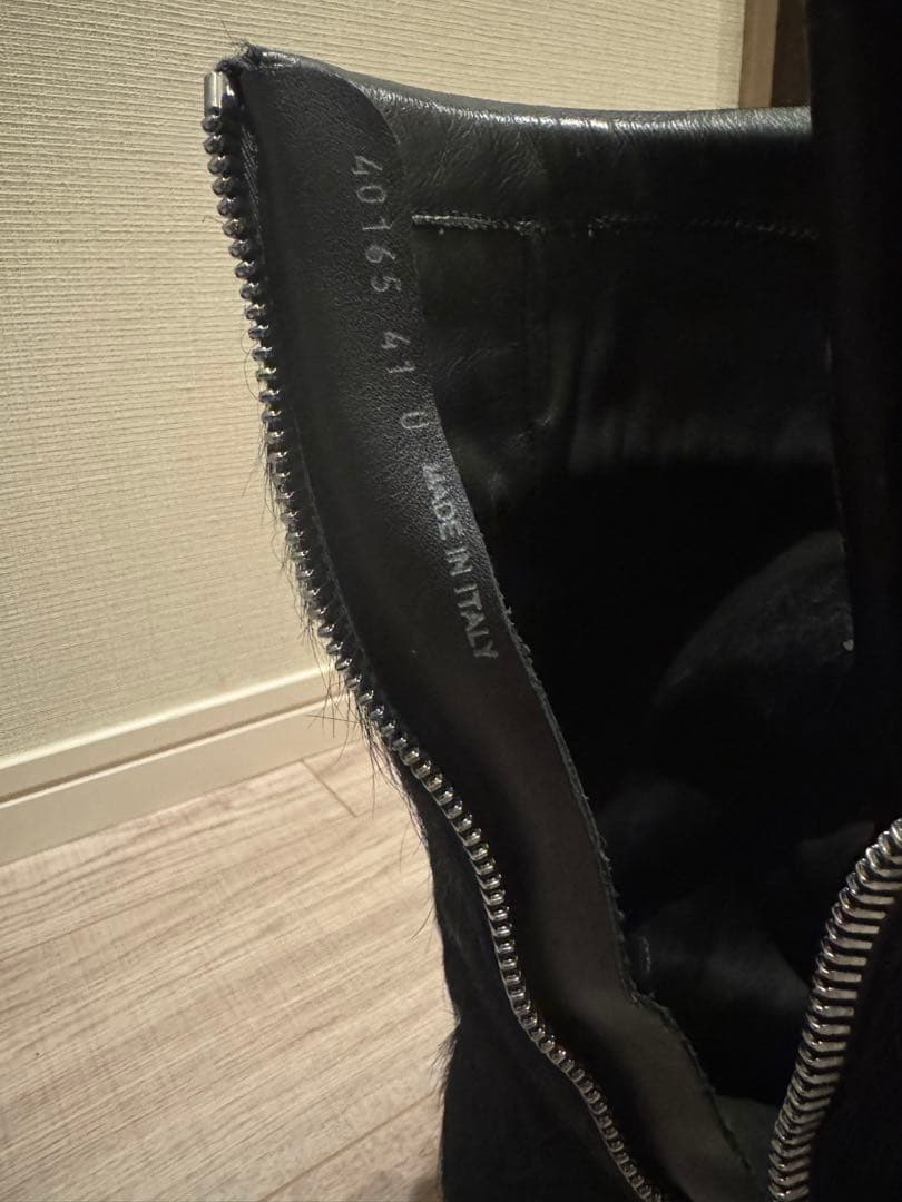 靴 Rick Owens FW22 Cargobasket black fur 41