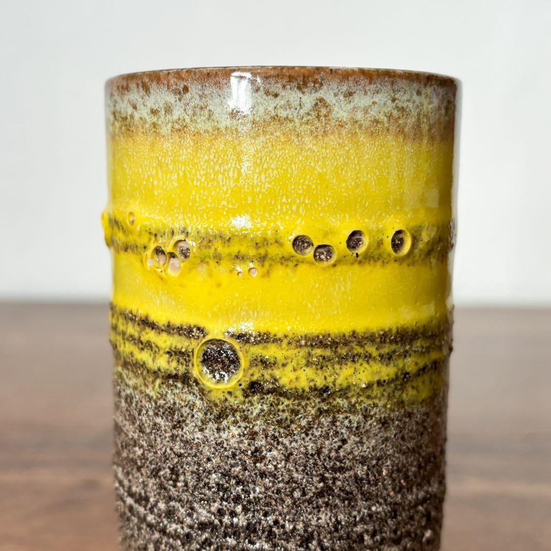 【東ドイツ Strehlaの花瓶】Fat lava ミッドセンチュリー 367